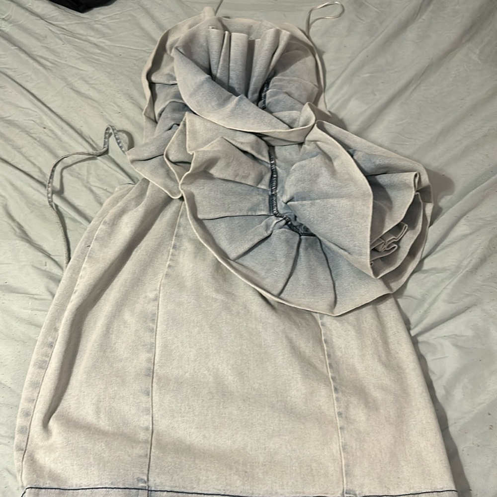 Classy denim cube dress fit for a classy event